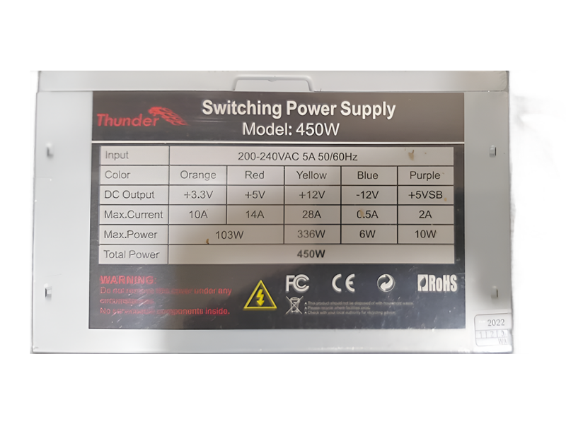 450w Thunder Power Supply