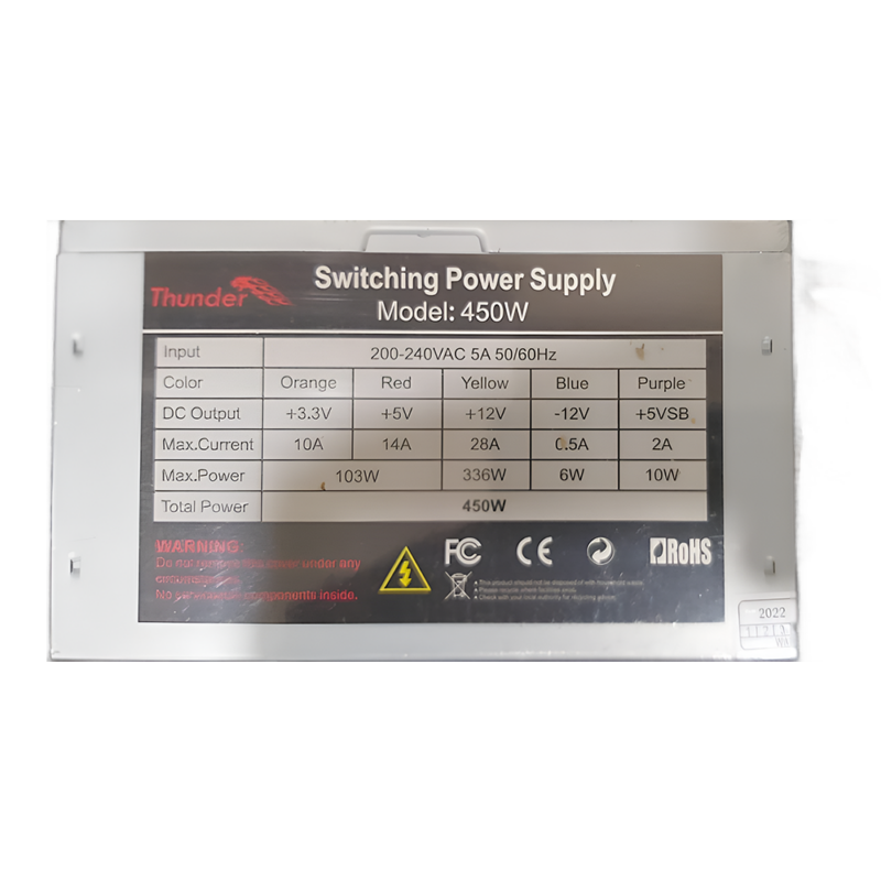 450w Thunder Power Supply