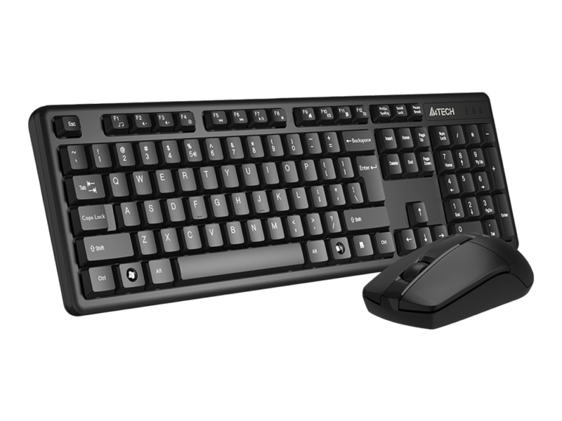 A4Tech 3330NS 2.4G Wireless Keyboard (Black) - image 2