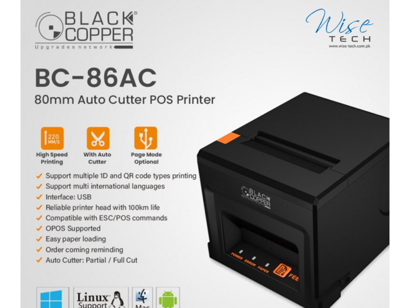 Black Copper BC-86AC<br />Thermal Receipt Printer<br />( USB ) - image 2