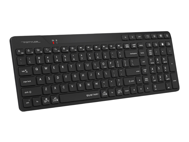 A4Tech FBK27C Bluetooth & 2.4G Rechargeable Wireless Keyboard (Black) - image 2
