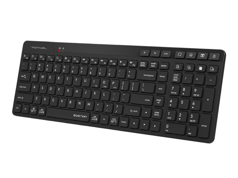 A4Tech FBK27C Bluetooth & 2.4G Rechargeable Wireless Keyboard (Black) - image 3