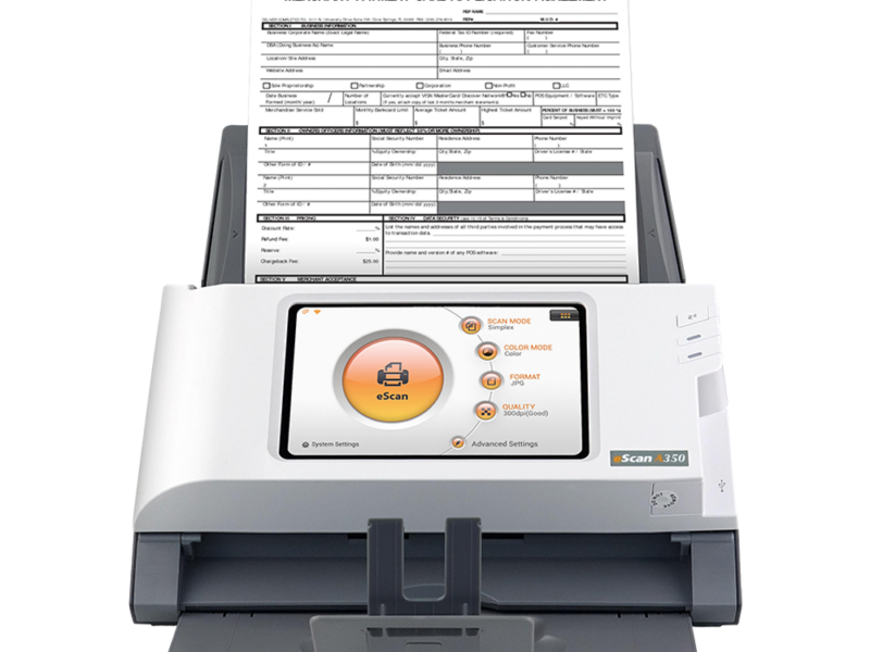 Plustek eScan A350 A4 Size Sheet-Feed Wi-Fi Scanner (Network)