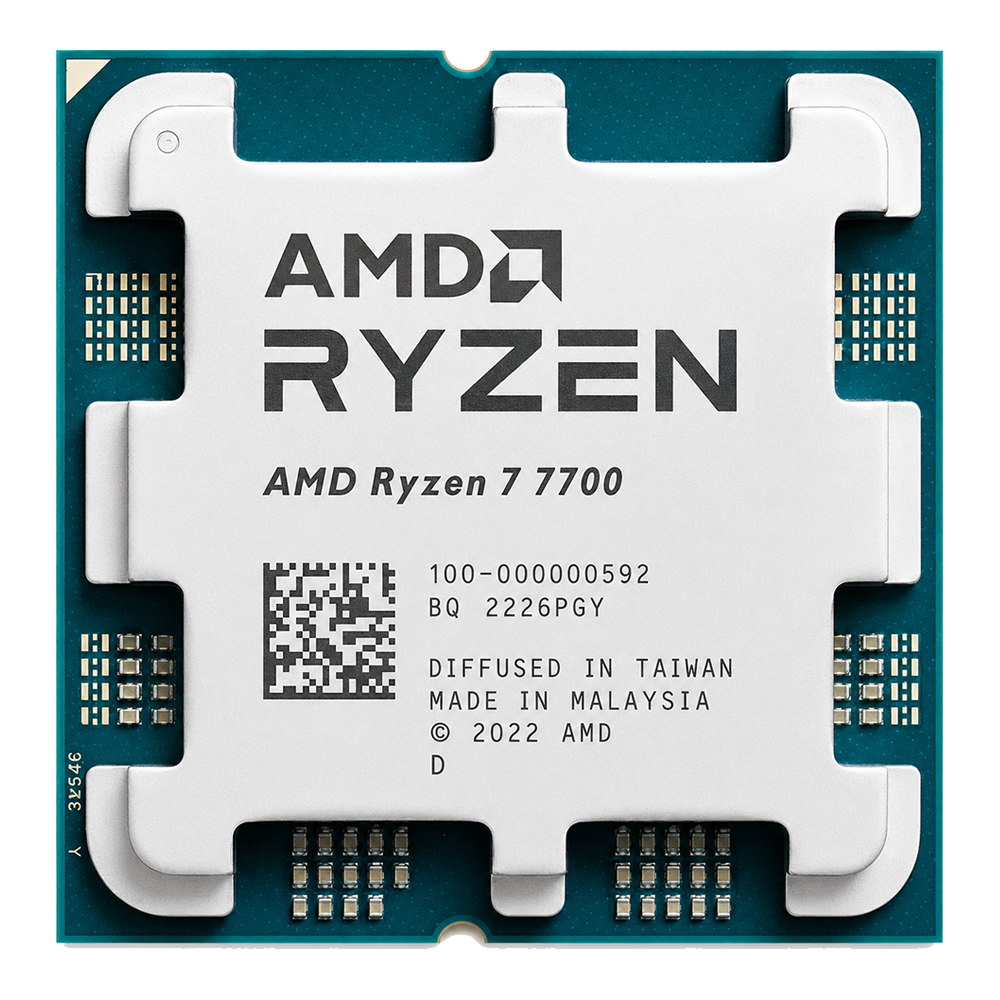 AMD Ryzen 7-7700, 5.3 GHZ, 32 MB Cache, 8 Cores and 16 Threads, AM5