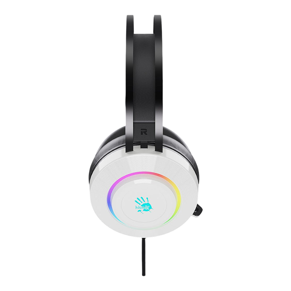 Bloody G521 Virtual 7.1 Surround Sound USB Gaming Headset - White - Image 2
