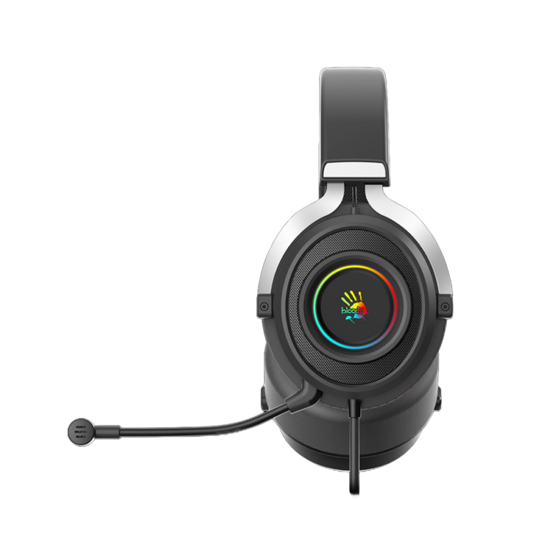 Bloody G535 Virtual 7.1 Surround Sound USB Gaming Headset - Black & Silver - Image 3