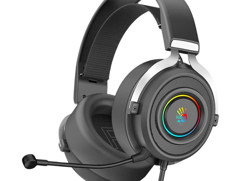 Bloody G535 Virtual 7.1 Surround Sound USB Gaming Headset – Black & Silver