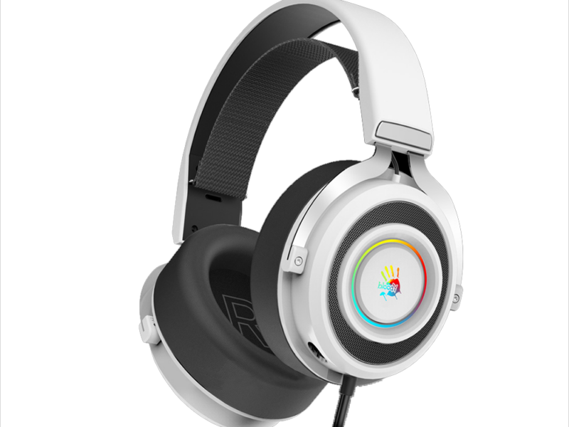 Bloody G535 Virtual 7.1 Surround Sound USB Gaming Headset – Black & White