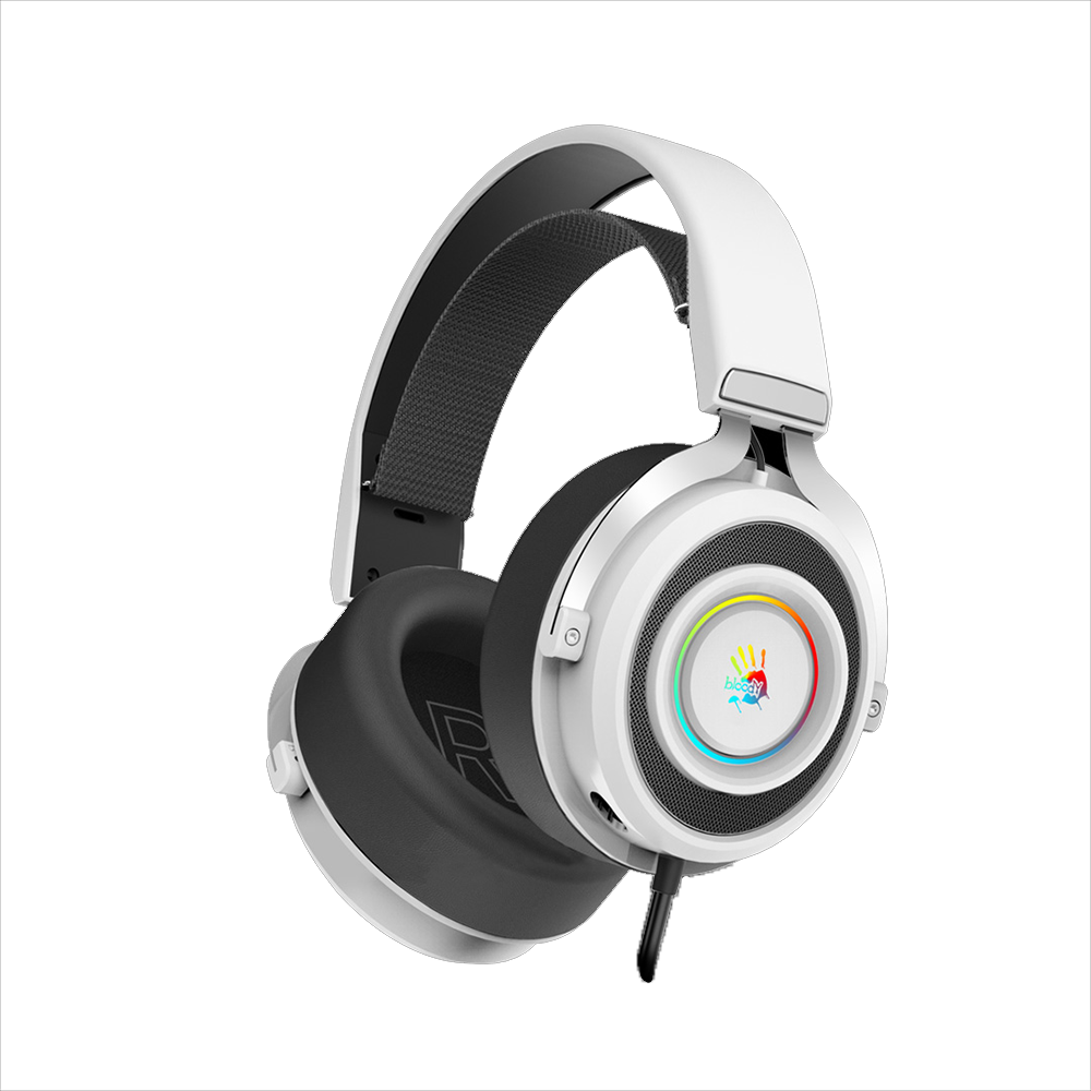 Bloody G535 Virtual 7.1 Surround Sound USB Gaming Headset - Black & White