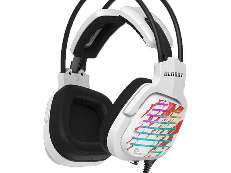 Bloody G565 Virtual 7.1 Surround Sound USB Gaming Headset – Energy White