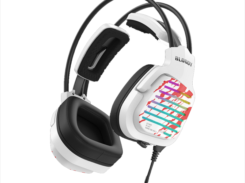 Bloody G565 Virtual 7.1 Surround Sound USB Gaming Headset – Energy White - image 2