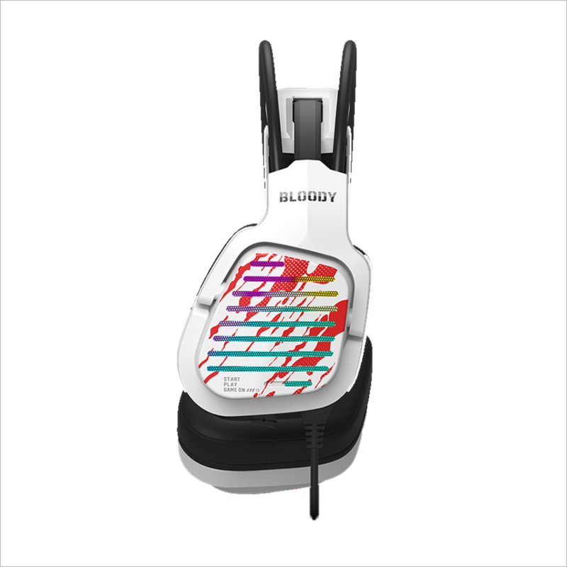 Bloody G565 Virtual 7.1 Surround Sound USB Gaming Headset - Energy White - Image 4