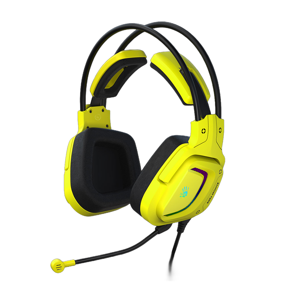 Bloody G575 Virtual 7.1 Surround Sound USB Gaming Headset - Punk Yellow