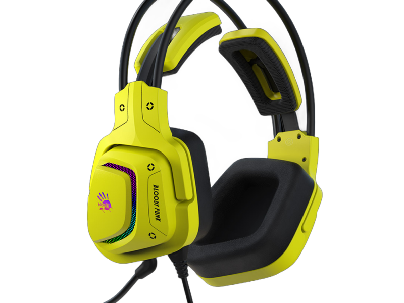 Bloody G575 Virtual 7.1 Surround Sound USB Gaming Headset – Punk Yellow - image 3