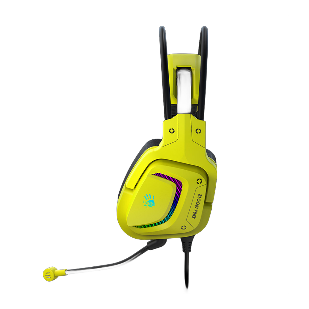 Bloody G575 Virtual 7.1 Surround Sound USB Gaming Headset - Punk Yellow - Image 4