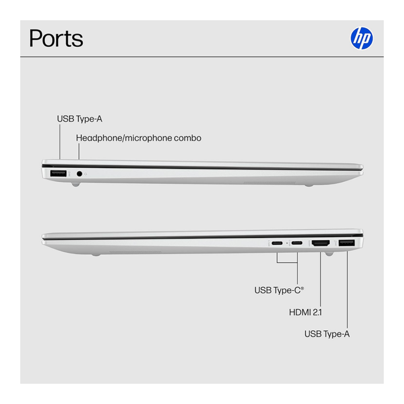 HP OmniBook 5 FP0013dx, Core Ultra 5-120U, 8 GB RAM, 512 GB SSD, 14" 2K x360 IPS Touch Screen, W11, 1 Yr Intl Warranty - Image 3
