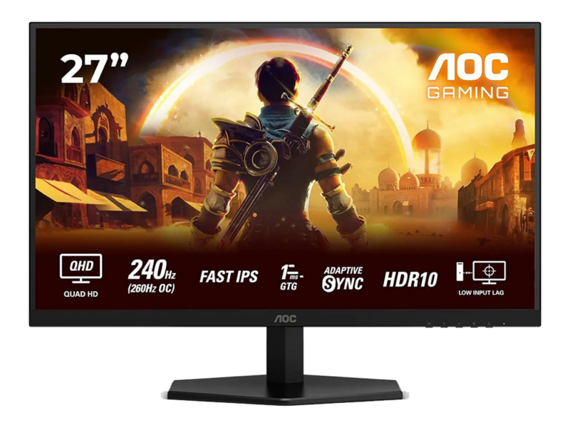 27” AOC Q27G4 -2K/VA/180Hz QHD with Speakers Gaming LED Monitor