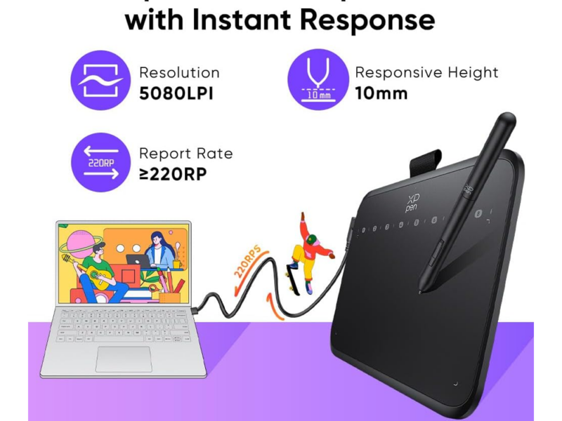 XP-Pen Deco 640<br />Graphics Pen Tablet<br />( 6″ x 4″ ) - image 5
