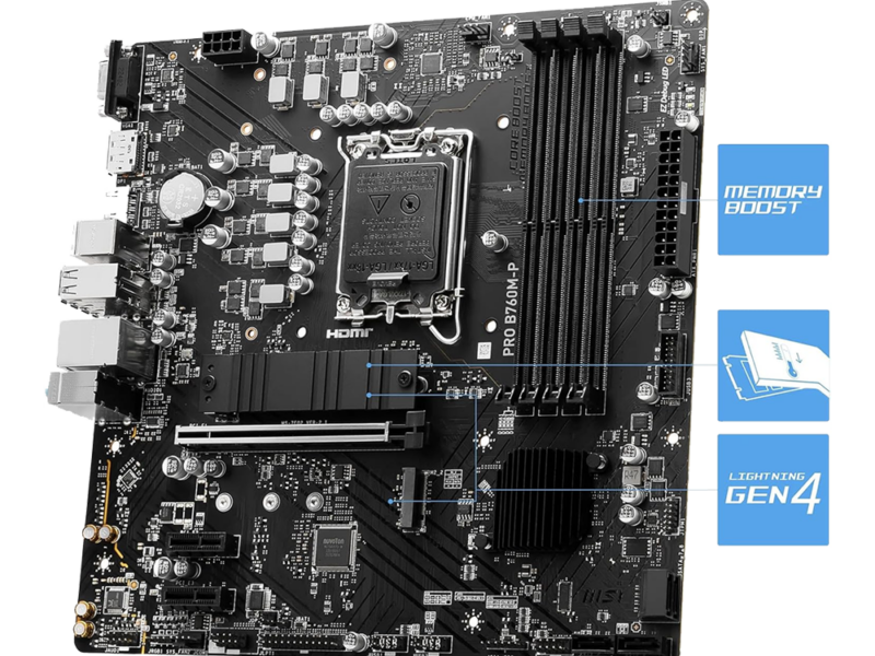 MSI Pro B760M-P, DDR5, 14th Gen Motherboard - image 3