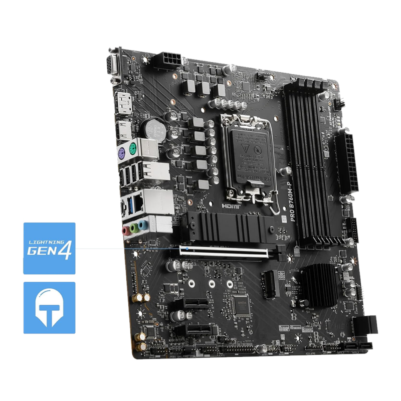 MSI Pro B760M-P, DDR5, 14th Gen Motherboard - Image 4