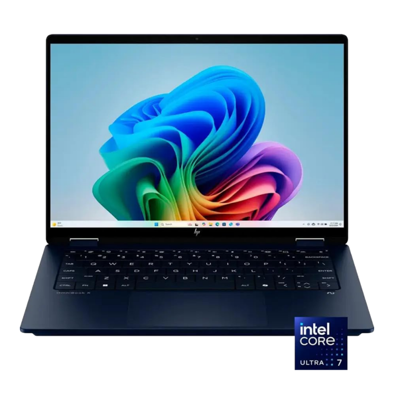 HP OmniBook X Flip14-FM0096TU, Core Ultra 7-256V, 16 GB RAM, 512GB SSD, 14" IPS x360 Touch 2K, W11, 1 Yr Warranty