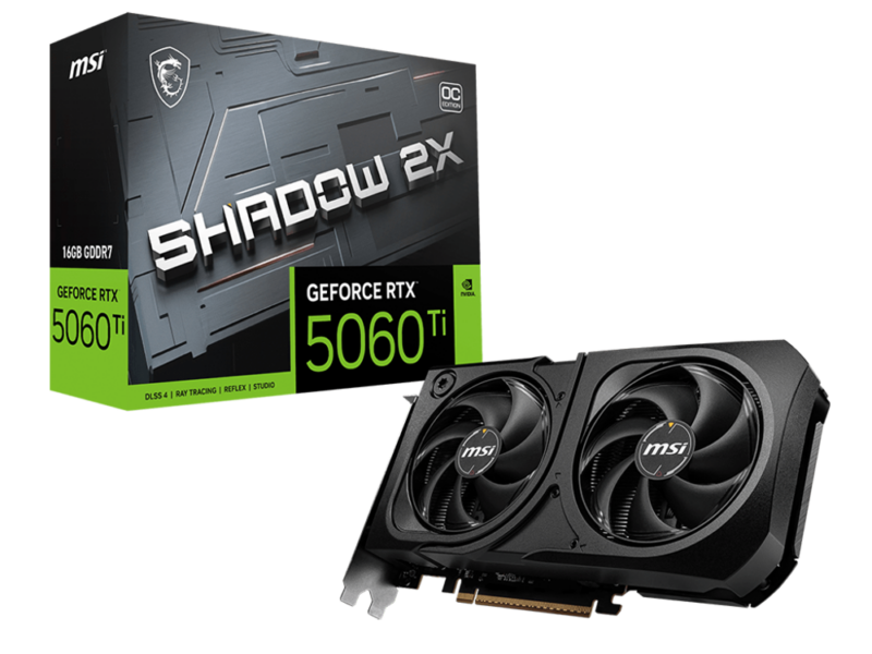 16GB GDDR7 GeForce RTX 5060ti MSI Shadow Graphics Card