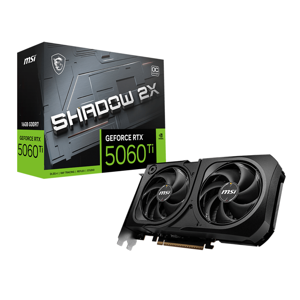 16GB GDDR7 GeForce RTX 5060ti MSI Shadow Graphics Card