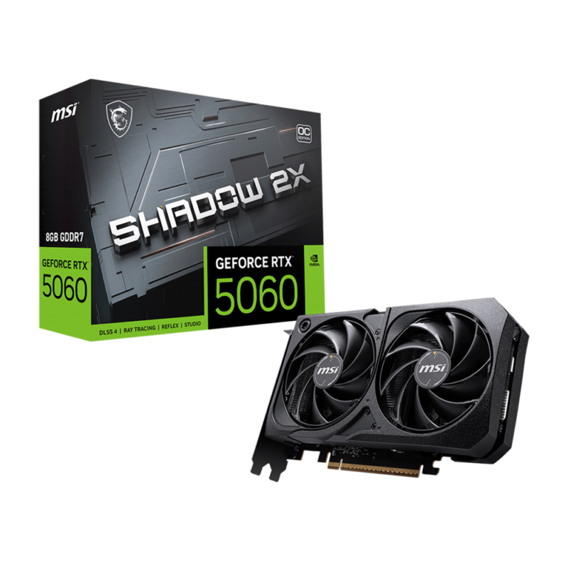 8GB GDDR7 GeForce RTX 5060ti MSI Shadow Graphics Card