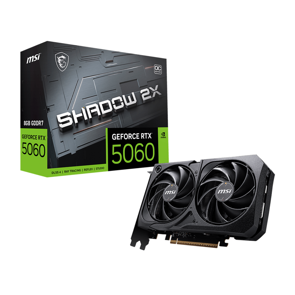8GB GDDR7 GeForce RTX 5060ti MSI Shadow Graphics Card