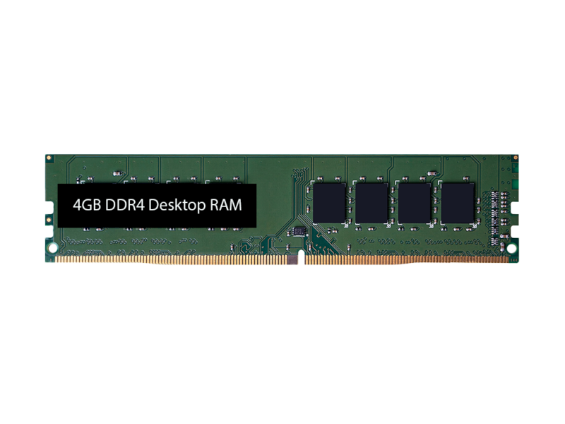 4 GB DDR4, Without Warranty Desktop RAM