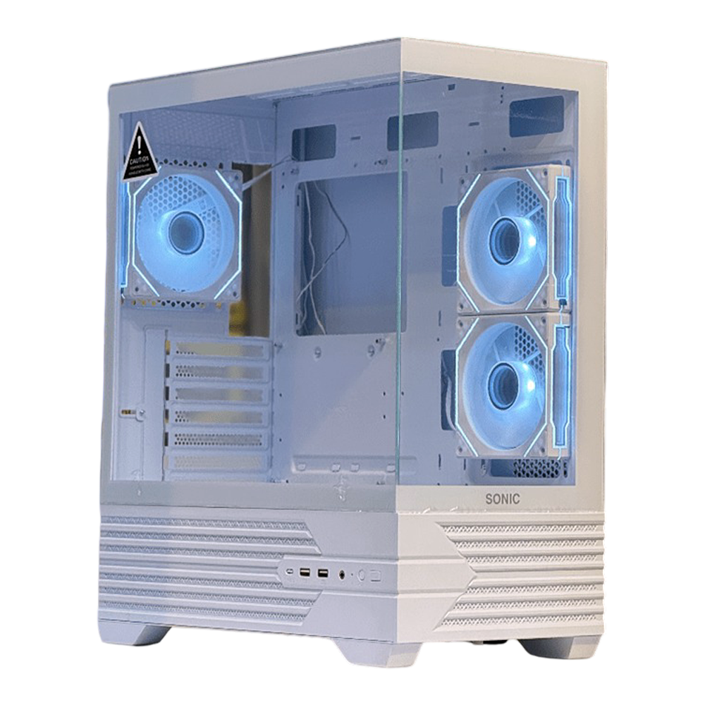 Sonic K10 Gaming Computer Casing (White)