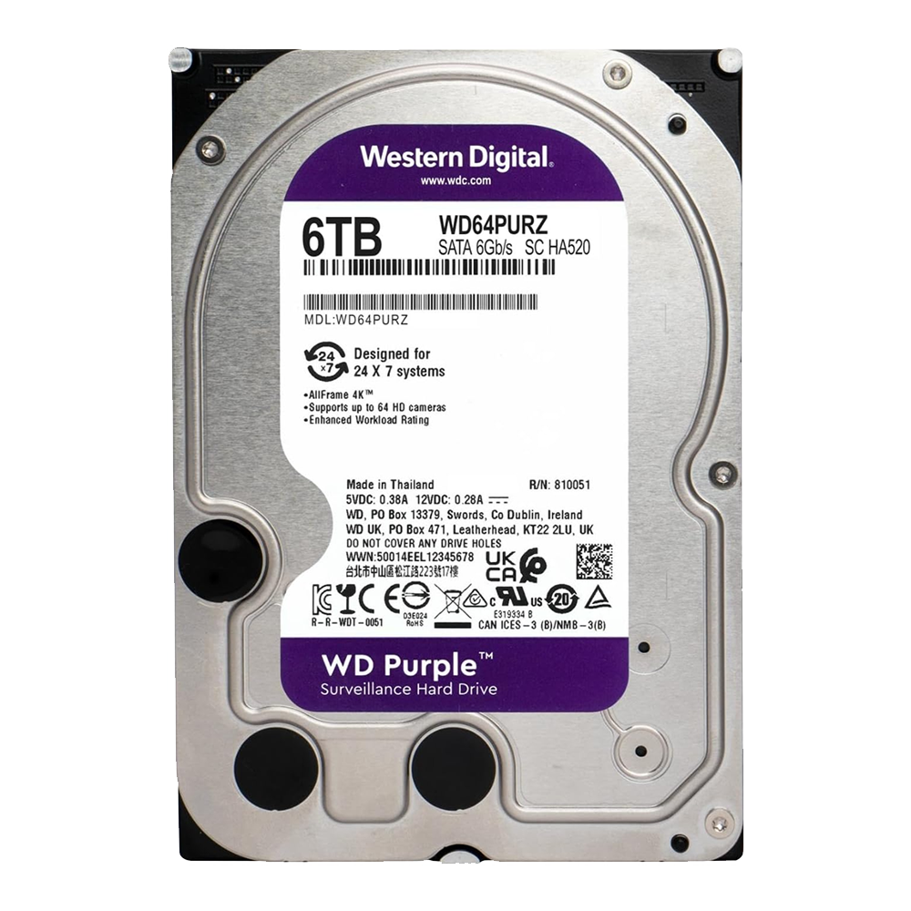 6000 GB WD Surveillance SATA HDD