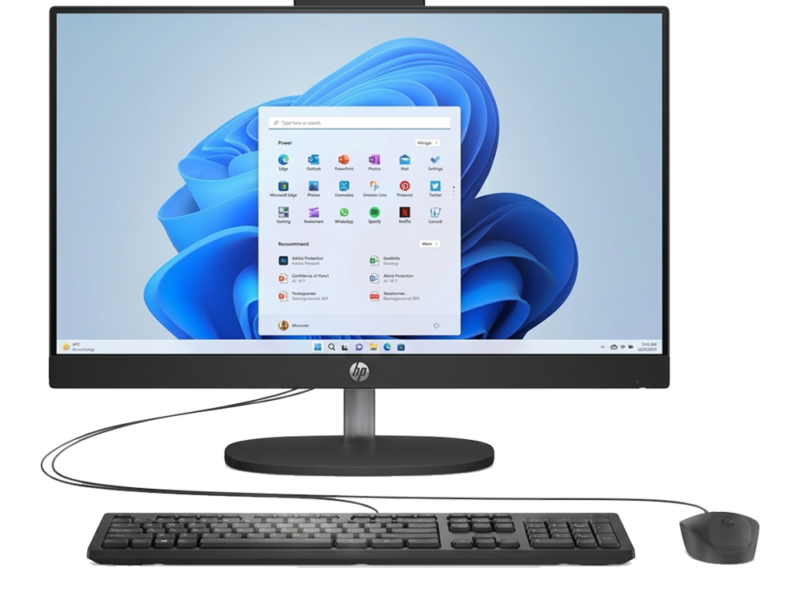 HP All in One, Core Ultra 5-225U , 8 GB RAM, 512GB Nvme M.2, 23.8″ Touch Display, Keyboard & Mouse, DOS, 1 Yr Warranty