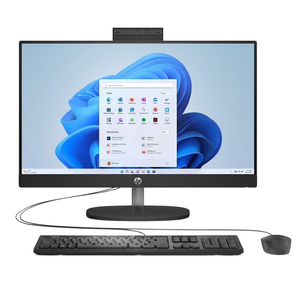 HP All in One, Core Ultra 5-225U , 8 GB RAM, 512GB Nvme M.2, 23.8" Touch Display, Keyboard & Mouse, DOS, 1 Yr Warranty