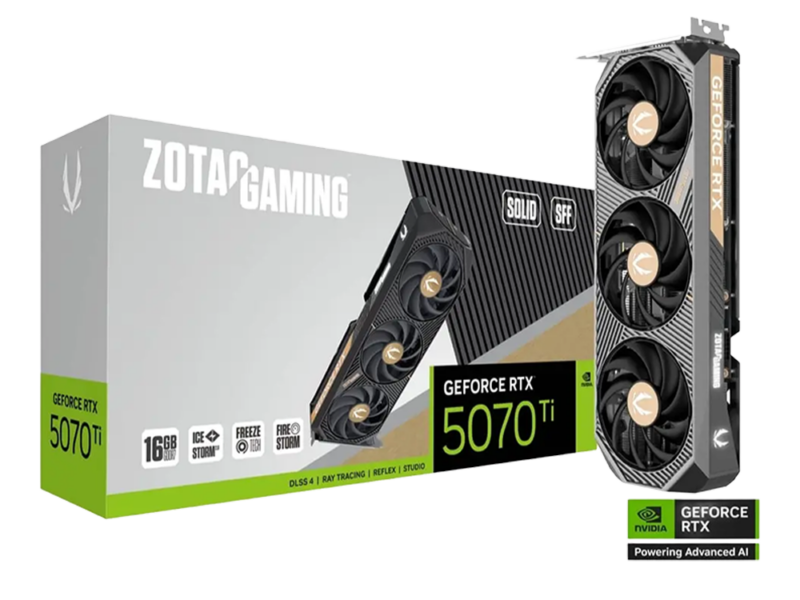 16GB GDDR7 GeForce RTX 5070Ti Zotac Graphics Card