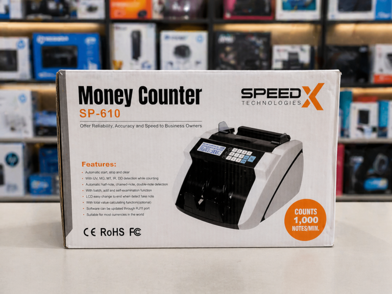 Speed-X SP-610, Advanced Cash Counter Machine with Fake Note Detection