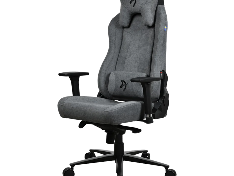 Arozzi Vernazza Soft Fabric Gaming Chair (Ash Gray)