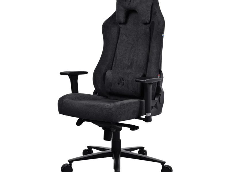 Arozzi Vernazza Soft Fabric Gaming Chair (Pure Black)