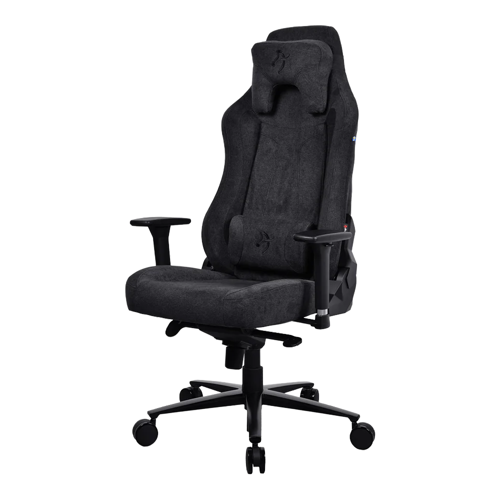 Arozzi Vernazza Soft Fabric Gaming Chair (Pure Black)
