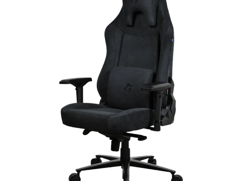 Arozzi Vernazza Super Soft Fabric Gaming Chair (Pure Black)