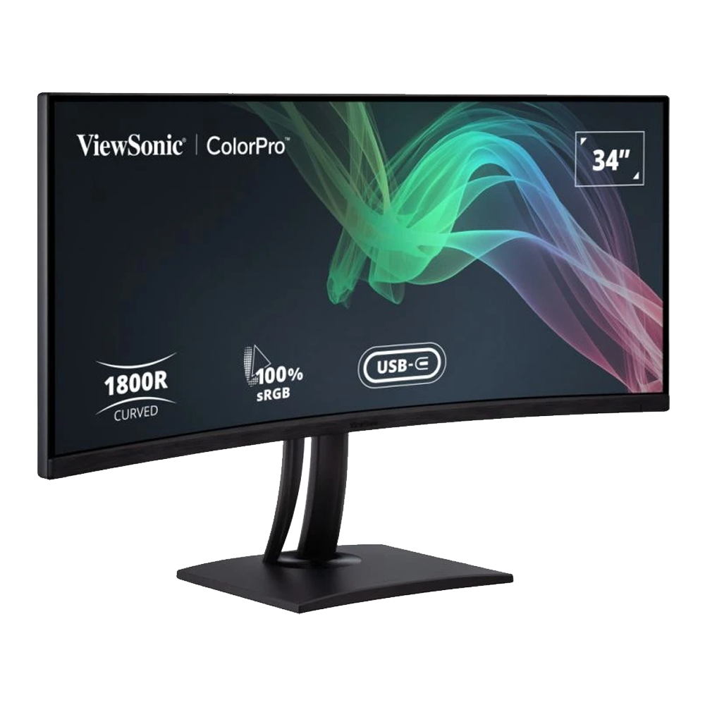 34" ViewSonic VP3481A Frameless Curved 4K UWQHD LED Monitor - Image 2