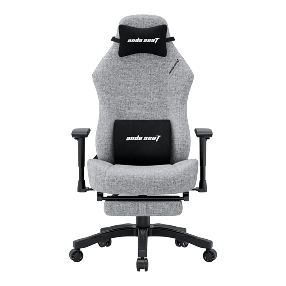 AndaSeat Gaming Chair Luna Pro with Footrest (Grey Fabric)