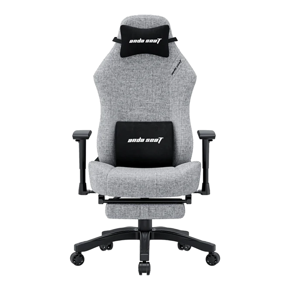 AndaSeat Gaming Chair Luna Pro with Footrest (Grey Fabric)