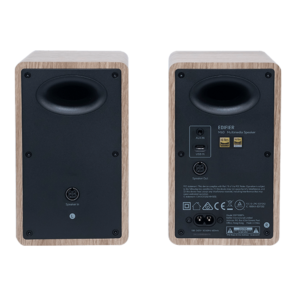 Edifier 2.0 Compact Desktop Speakers M60 - Classic Oak - Image 2