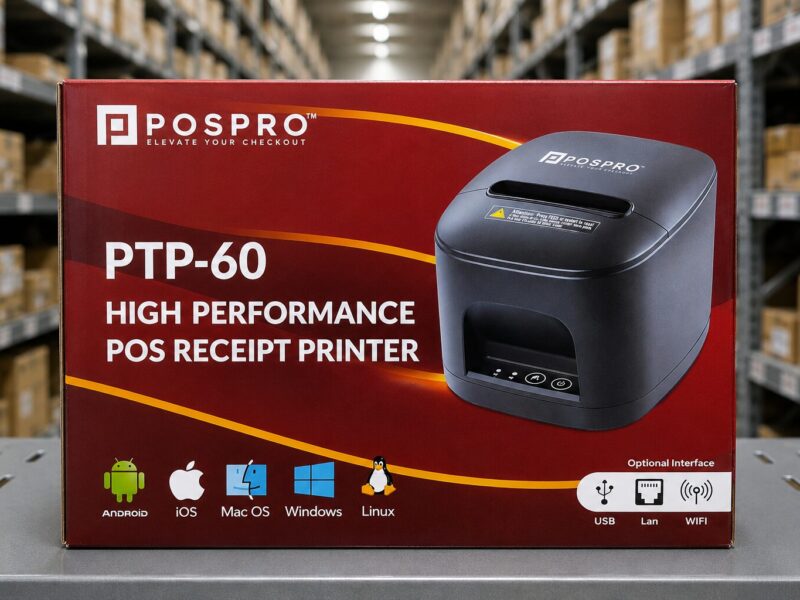 Pospro PTP-60<br />Thermal Receipt Printer<br />(USB + LAN)
