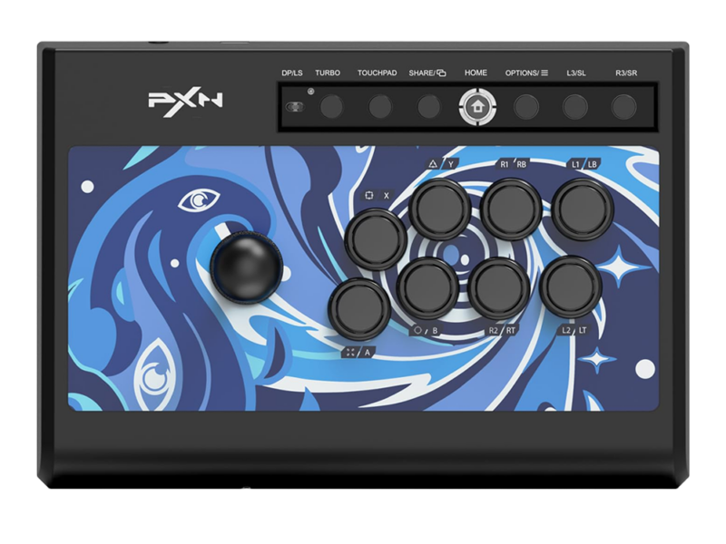 PXN-008 Arcade Fight Stick Controller with Joystick and 8-Button Layout for Fighting Games
