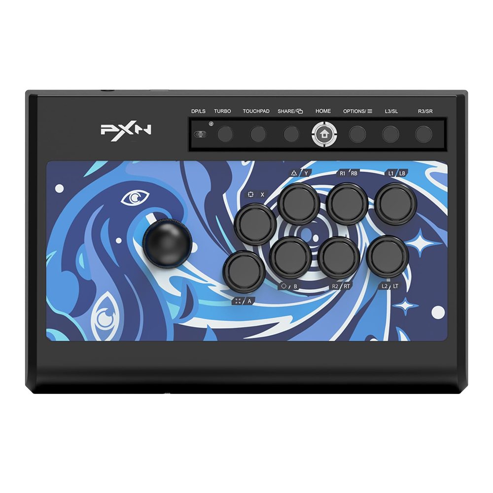 PXN-008 Arcade Fight Stick Controller with Joystick and 8-Button Layout for Fighting Games