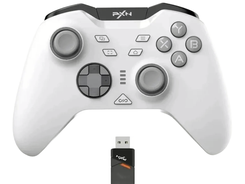 PXN-P5, Wireless Gaming Controller with Dual Vibration (White)