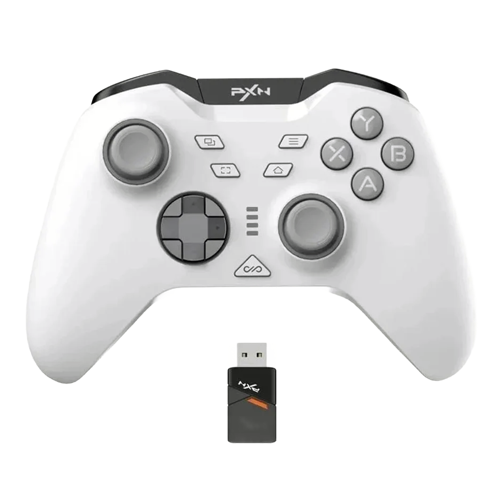 PXN-P5, Wireless Gaming Controller with Dual Vibration (White)