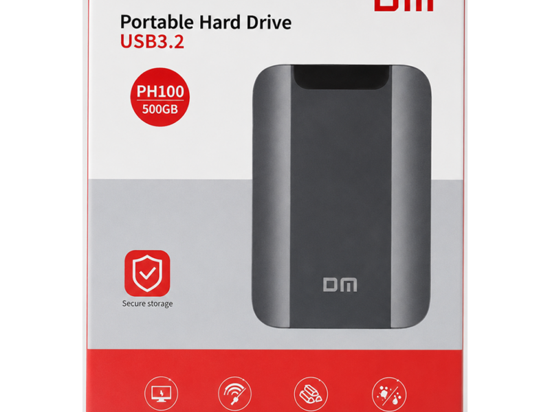 500GB DM, PH100 Portable Disk Drive - image 1
